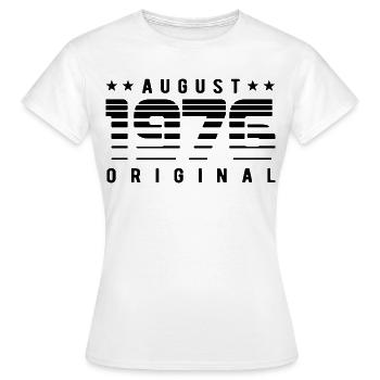 Édition Originale Limitée Août 1976 Anniversaire - T-shirt Femme - blanc - Devant - AI Model Female 172 dark (172cm)