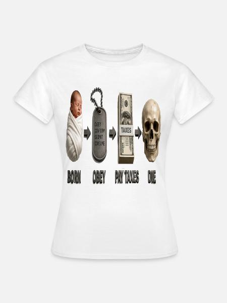 AntiKonsum Baby Skull Satire - Frauen T-Shirt - Weiß