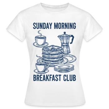 Frühstück Brunch Kaffee Sonntagmorgen Frühstück - Frauen T-Shirt - Weiß - Vorne - AI Model Female 172 dark (172cm)