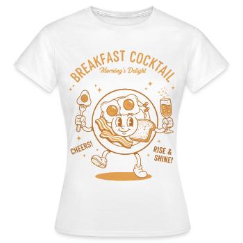 Petit-déjeuner Cocktails matins Délice Brunch drôle - T-shirt Femme - blanc - Devant - AI Model Female 172 dark (172cm)