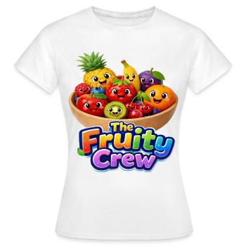 Le thème des fruits de The Fruity Crew - T-shirt Femme - blanc - Devant - AI Model Female 172 dark (172cm)