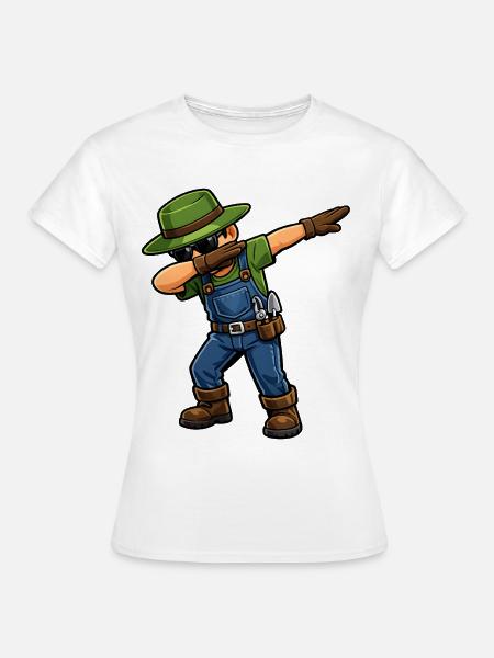 Dabbing Gärtner - Frauen T-Shirt - Weiß