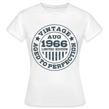 Vintage août 1966 Édition limitée Circle - T-shirt Femme - blanc - Devant - AI Model Female 172 dark (172cm)
