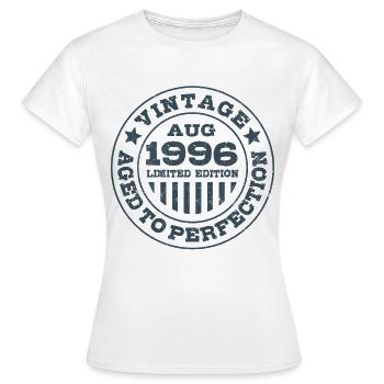 Vintage August 1996 Limited Edition Circle - Frauen T-Shirt - Weiß - Vorne - AI Model Female 172 dark (172cm)