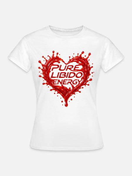 Pure Libido Energie Herz-Splash - Frauen T-Shirt - Weiß