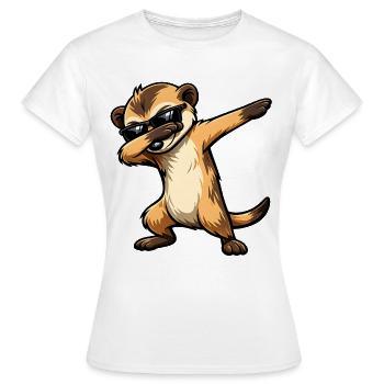 Tamponnage de suricate - T-shirt Femme - blanc - Devant - AI Model Female 172 dark (172cm)
