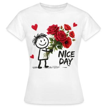 Belle journée avec des bonbons bambins - T-shirt Femme - blanc - Devant - AI Model Female 172 dark (172cm)