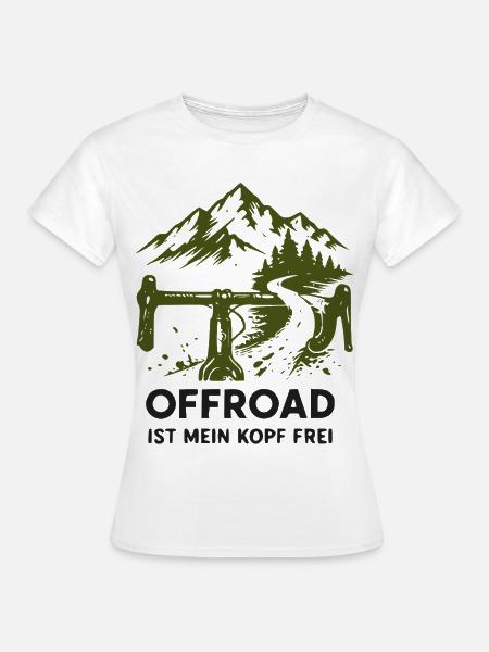 Offroad Freiheit: Berge & Trail - Frauen T-Shirt - Weiß