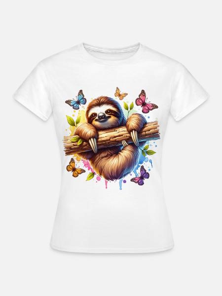 Faultier Sloth - Frauen T-Shirt - Weiß
