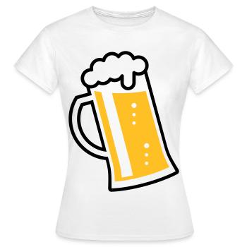 Maßkrug (bière / mug à bière / verre à bière / R /\/ 2C) - T-shirt Femme - blanc - Devant - AI Model Female 172 dark (172cm)