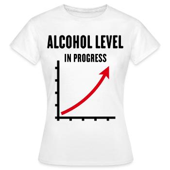 Niveau d’alcool en cours (Équipe de Boissons POSRed2C) - T-shirt Femme - blanc - Devant - AI Model Female 172 dark (172cm)