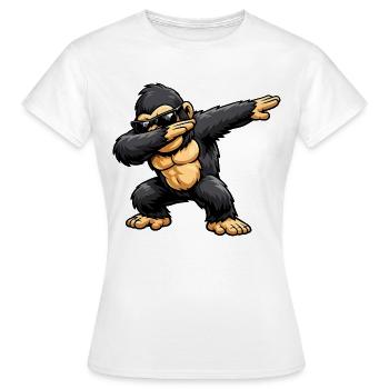 Dab Gorilla - T-shirt Femme - blanc - Devant - AI Model Female 172 dark (172cm)