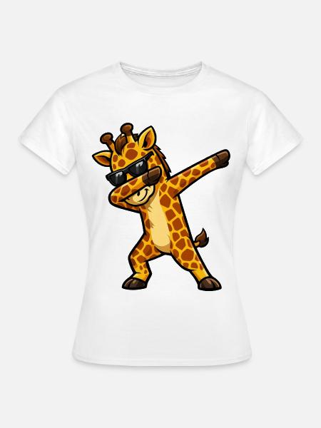 Dabbing Giraffe - Frauen T-Shirt - Weiß