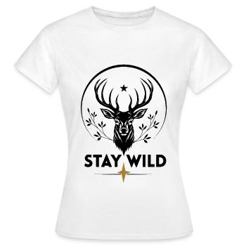 Nature Sauvage des Orignaux - T-shirt Femme - blanc - Devant - AI Model Female 172 dark (172cm)