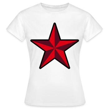 Red Star (Revolution / Outline / 3C) - Women's T-Shirt - white - Front - AI Model Female 172 dark (172cm)