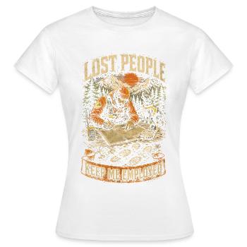 Équipe de secours Des personnes perdues me maintiennent au travail - T-shirt Femme - blanc - Devant - AI Model Female 172 dark (172cm)