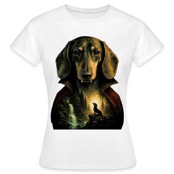 Vêtement de vampire viennois teckel viennois - T-shirt Femme - blanc - Devant - AI Model Female 172 dark (172cm)