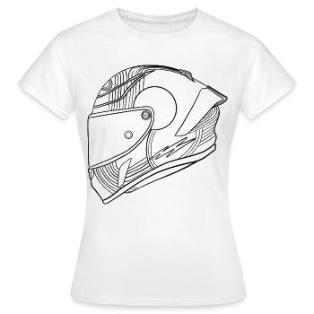 Black Helmet - Visor - Women's T-Shirt - white - Front - AI Model Female 172 dark (172cm)