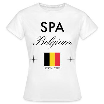 Spa Belgium Coordine le souvenir de voyage - T-shirt Femme - blanc - Devant - AI Model Female 172 dark (172cm)