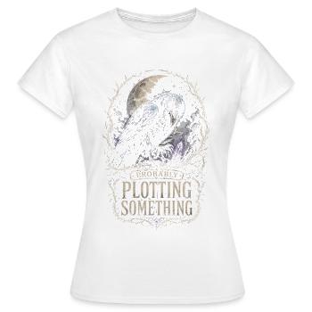 Raven Raven Probably Plotting Something - Women's T-Shirt - white - Front - AI Model Female 172 dark (172cm)