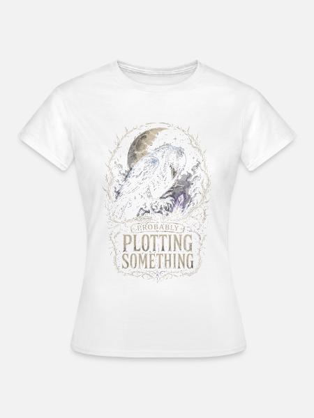 Rabe Raben Probably Plotting Something - Frauen T-Shirt - Weiß