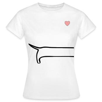 Minimalist Dog Back - Women's T-Shirt - white - Front - AI Model Female 172 dark (172cm)