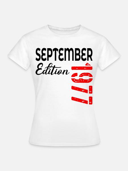 49. Geburtstag - September 1977 - Frauen T-Shirt - Weiß