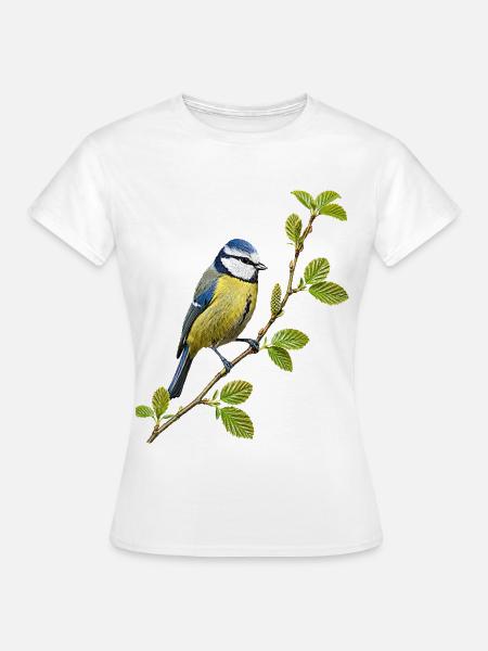 Blaumeise - Frauen T-Shirt - Weiß