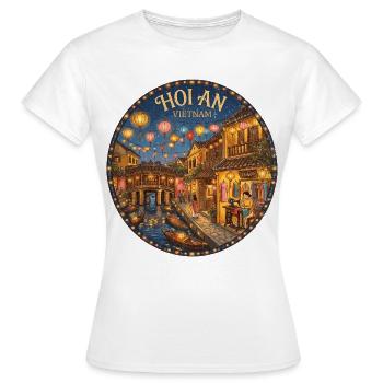 Hoi An, Vietnam - T-shirt Femme - blanc - Devant - AI Model Female 172 dark (172cm)