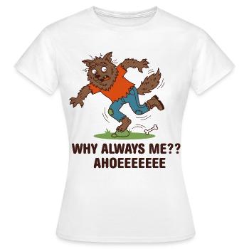Clumsy Like A Wolf – lustiges Werwolf-T-Shirt - Frauen T-Shirt - Weiß - Vorne - AI Model Female 172 dark (172cm)