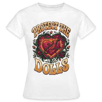 Protect The Dolls Heart Rétro - T-shirt Femme - blanc - Devant - AI Model Female 172 dark (172cm)