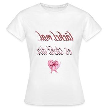 Motivations Shirt - lächle mal. es steht dir.  - Frauen T-Shirt - Weiß - Vorne - AI Model Female 172 dark (172cm)