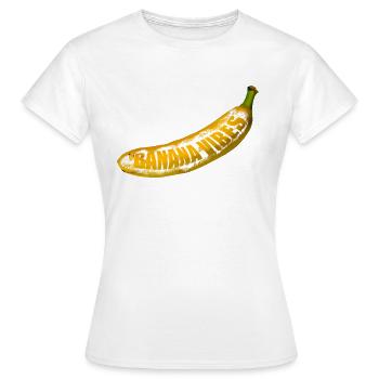 Gelbe Banana Pop Art - Frauen T-Shirt - Weiß - Vorne - AI Model Female 172 dark (172cm)