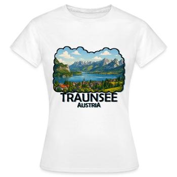 Lac Traunsee - T-shirt Femme - blanc - Devant - AI Model Female 172 dark (172cm)