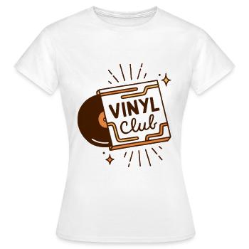 Vinylclub-Analog-Musikästhetik - Frauen T-Shirt - Weiß - Vorne - AI Model Female 172 dark (172cm)