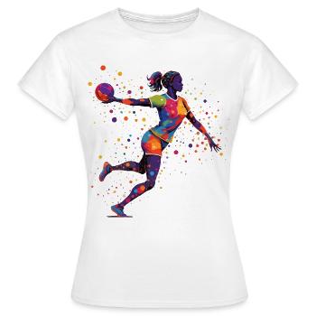 Handball Handball Player Handball Coach Fan Gift - Women's T-Shirt - white - Front - AI Model Female 172 dark (172cm)