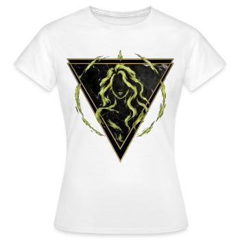 Jungfrau Erdzeichen – Tierkreis von Kék-Ina - Frauen T-Shirt - Weiß - Vorne - AI Model Female 172 dark (172cm)