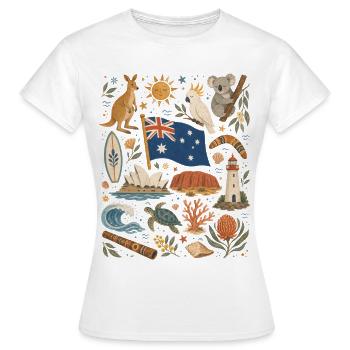 Australia | Outback, Coast & Adventure - Women's T-Shirt - white - Front - AI Model Female 172 dark (172cm)