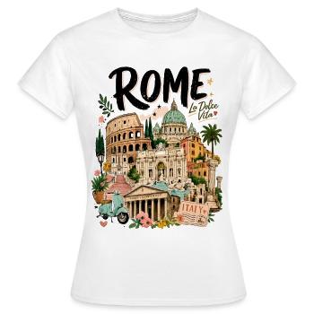 Rome la Dolce Vita Design - Women's T-Shirt - white - Front - AI Model Female 172 dark (172cm)