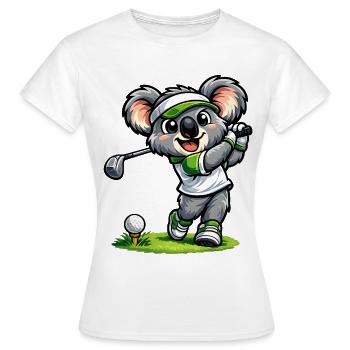 Süßer Koala spielt Golf - Frauen T-Shirt - Weiß - Vorne - AI Model Female 172 dark (172cm)
