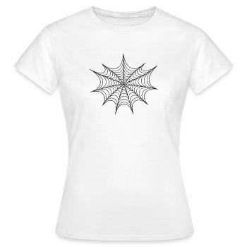 Spinnennetzstern Muster - Frauen T-Shirt - Weiß - Vorne - AI Model Female 172 dark (172cm)
