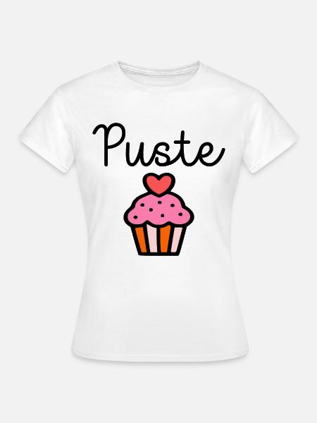 Pustekuchen - Kuchen Pusten - Frauen T-Shirt - Weiß