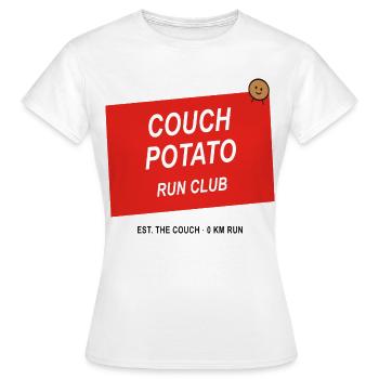 Club de Course Couch Potato - T-shirt Femme - blanc - Devant - AI Model Female 172 dark (172cm)