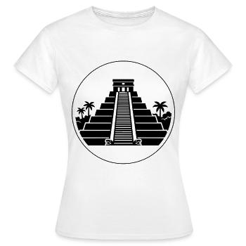 Pyramide El Castillo Chichén Itzá Mexiko - Frauen T-Shirt - Weiß - Vorne - AI Model Female 172 dark (172cm)