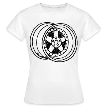 Felge - Frauen T-Shirt - Weiß - Vorne - AI Model Female 172 dark (172cm)