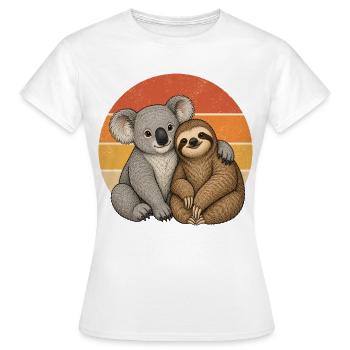 Koala and sloth - Women's T-Shirt - white - Front - AI Model Female 172 dark (172cm)
