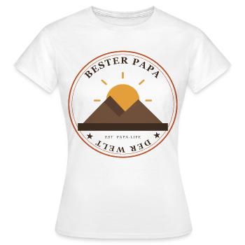 Dad's Mountain Sun Emblem - Women's T-Shirt - white - Front - AI Model Female 172 dark (172cm)
