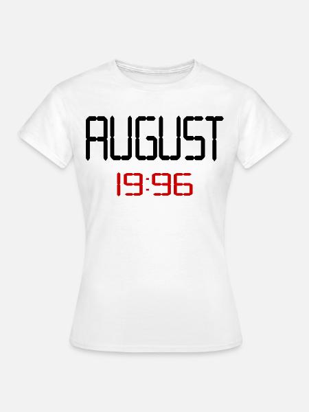 Elokuu 1996 - 30-vuotissyntymäpäivä - Naisten t-paita - valkoinen