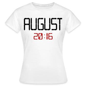 10. Geburtstag, August 2016 - Frauen T-Shirt - Weiß - Vorne - AI Model Female 172 dark (172cm)