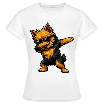 Dabbing Australian Terrier - Frauen T-Shirt - Weiß - Vorne - AI Model Female 172 dark (172cm)